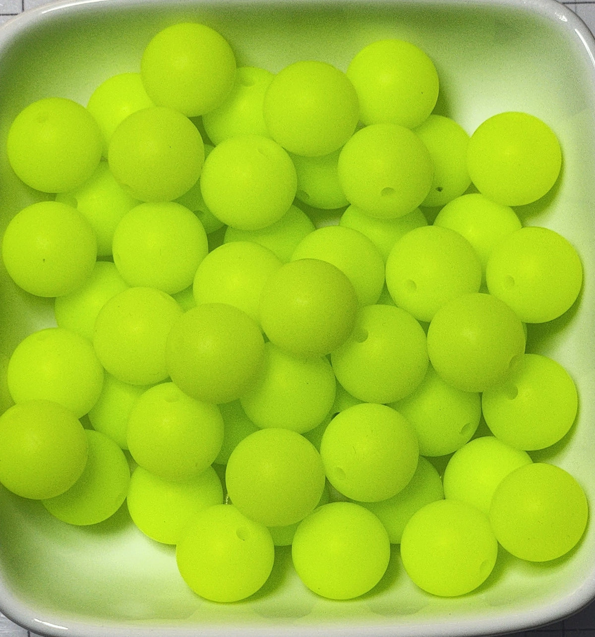 15 mm Solid Silicone Beads 20 pack