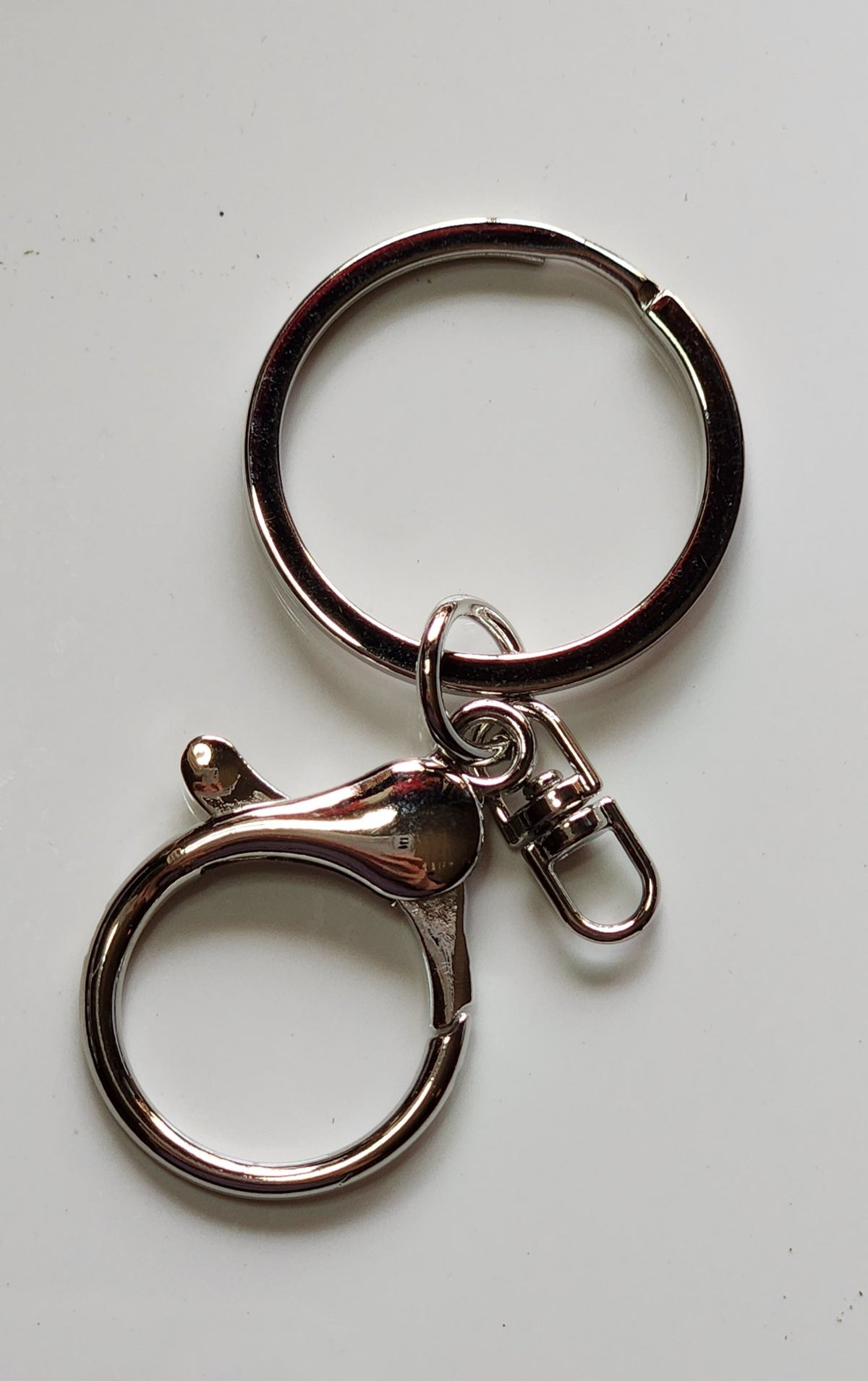 Silver keyring with lobster clasp