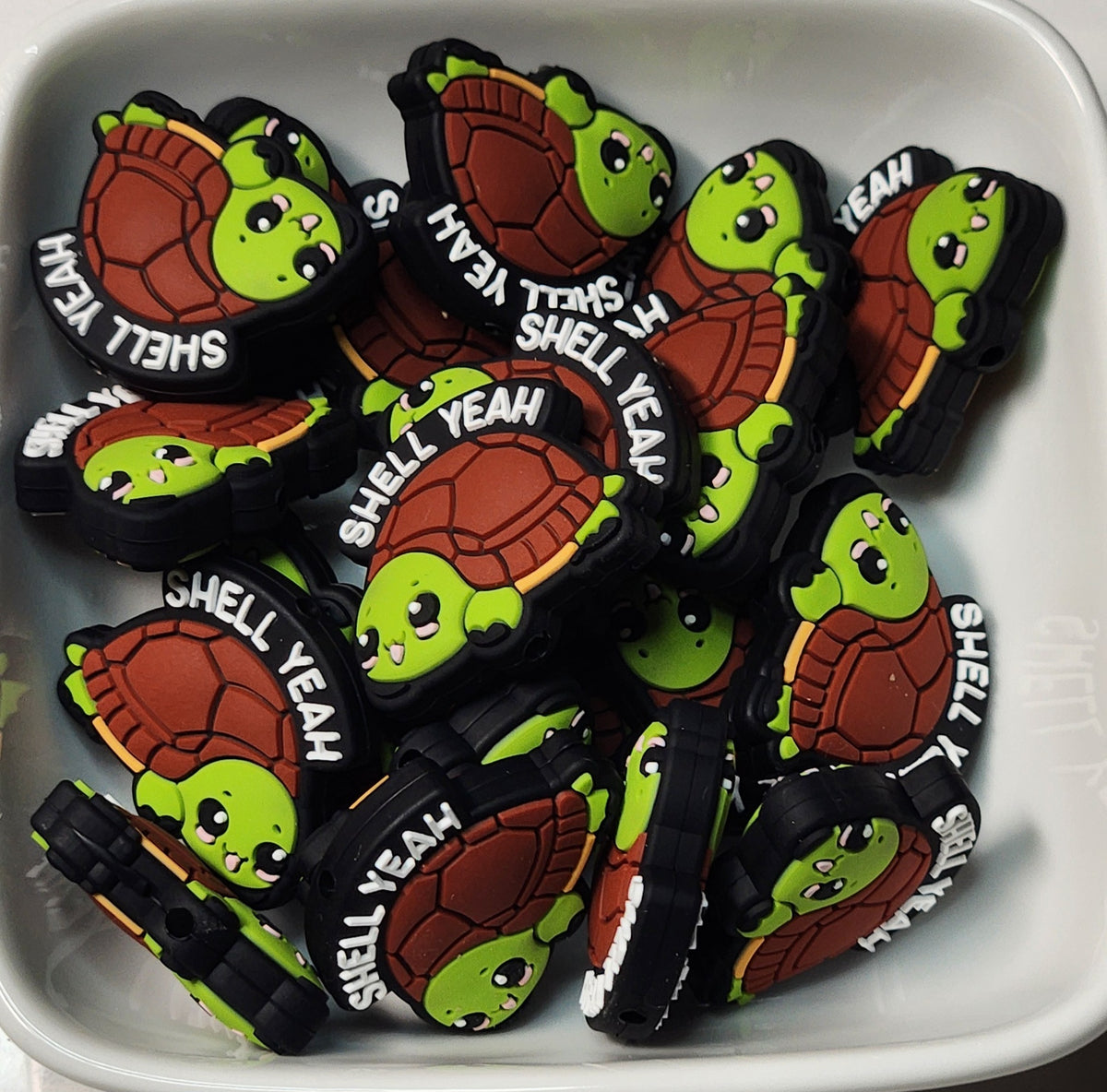 Turtle Shell silicone focal beads