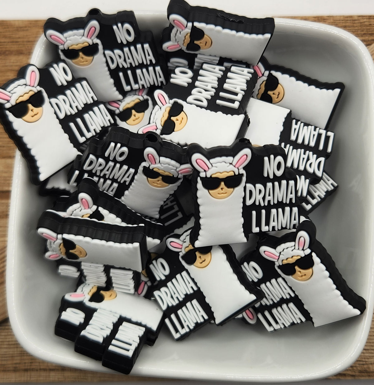 No Drama Llama silicone focal bead