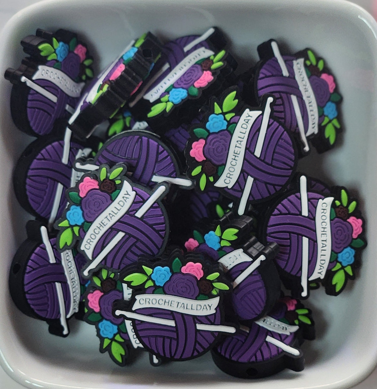 Crochet all day Silicone focal beads