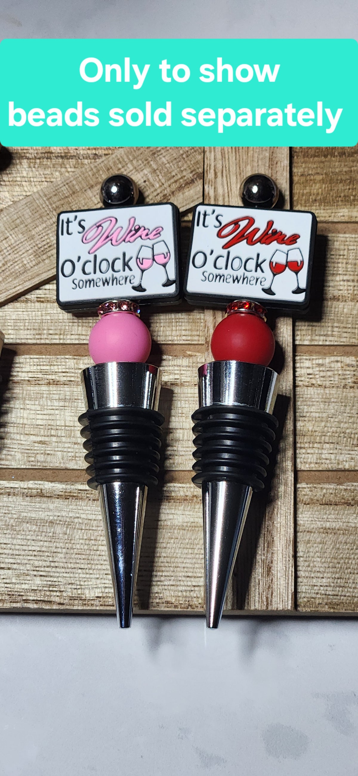 Beadable wine stopper