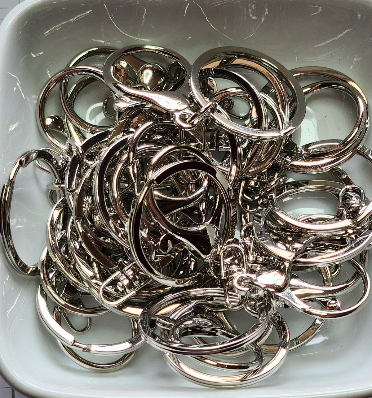 Silver keyring with lobster clasp