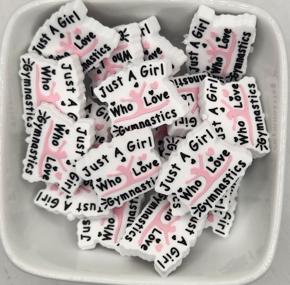 Gymnastics Silicone focal bead