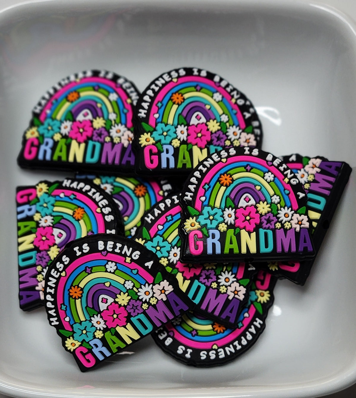 Grandma silicone focal bead