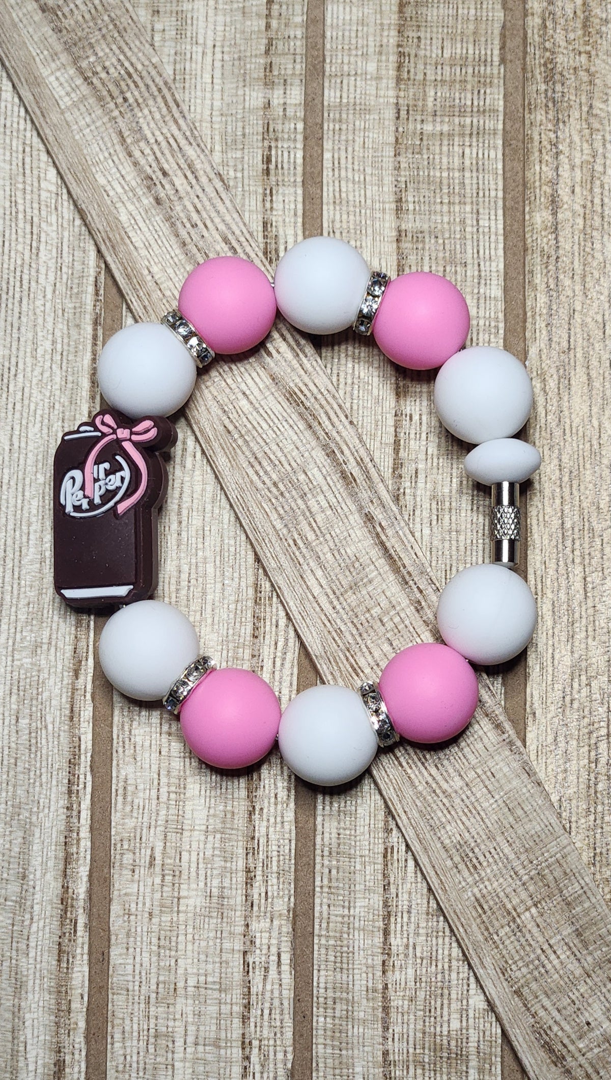 Pepper with Bow silicone beaded tumbler cup charm