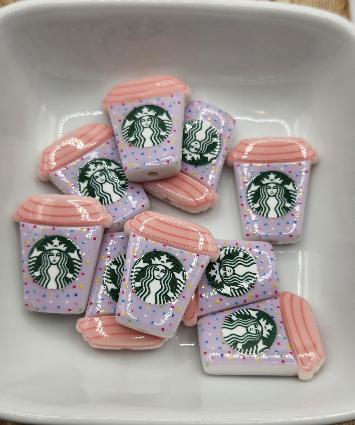 Acrylic Coffee Cup focal beads