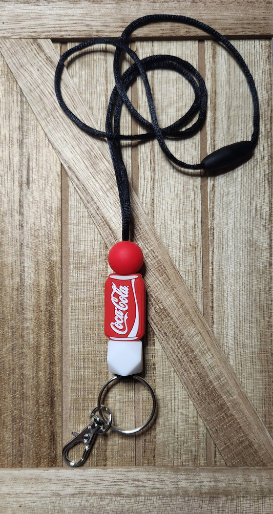 Cola silicone beaded lanyard