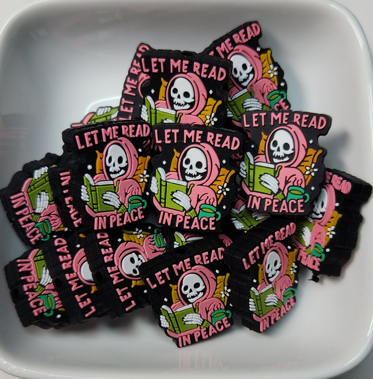 Let me Read silicone focal beads