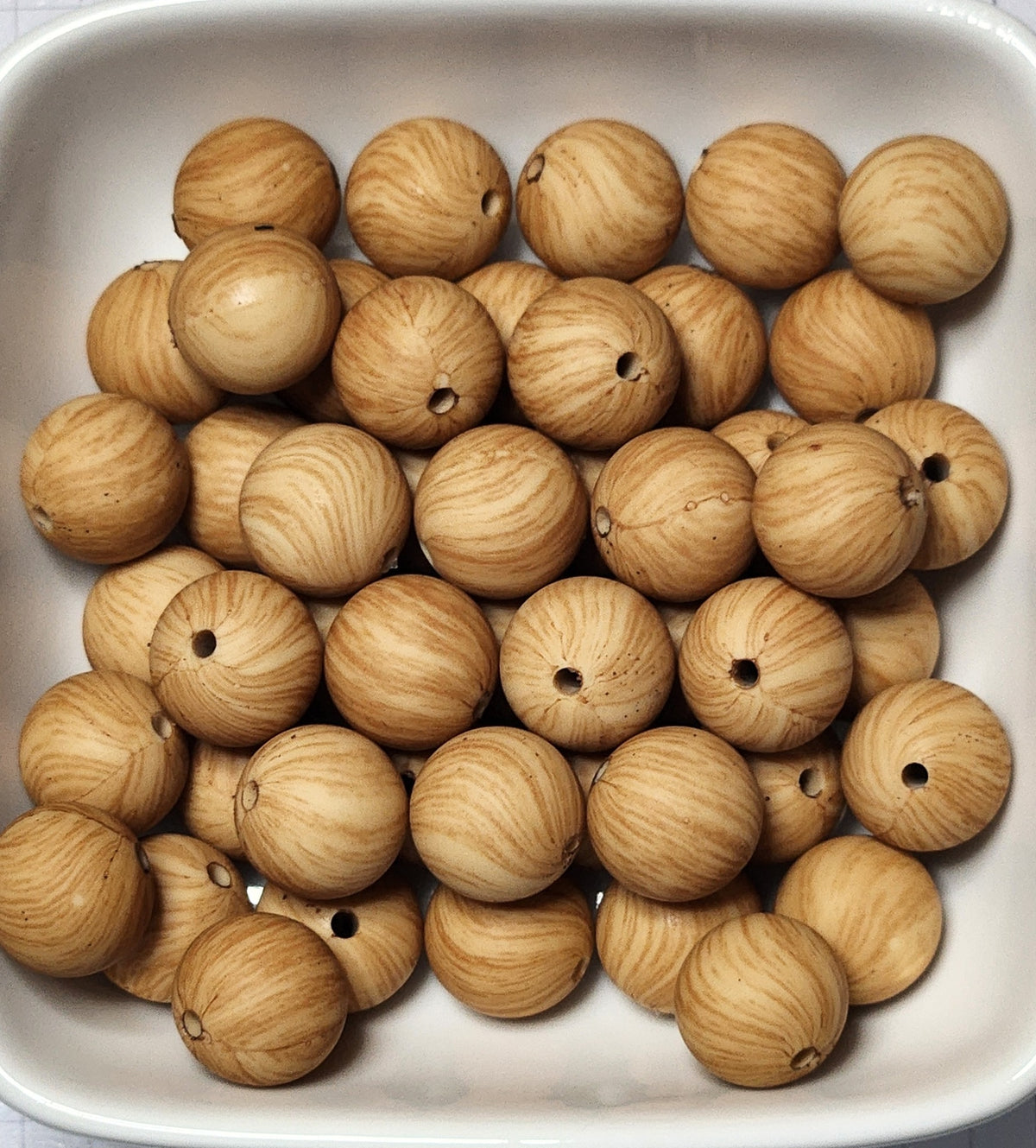 15 mm Printed Silicone Beads 10 pack