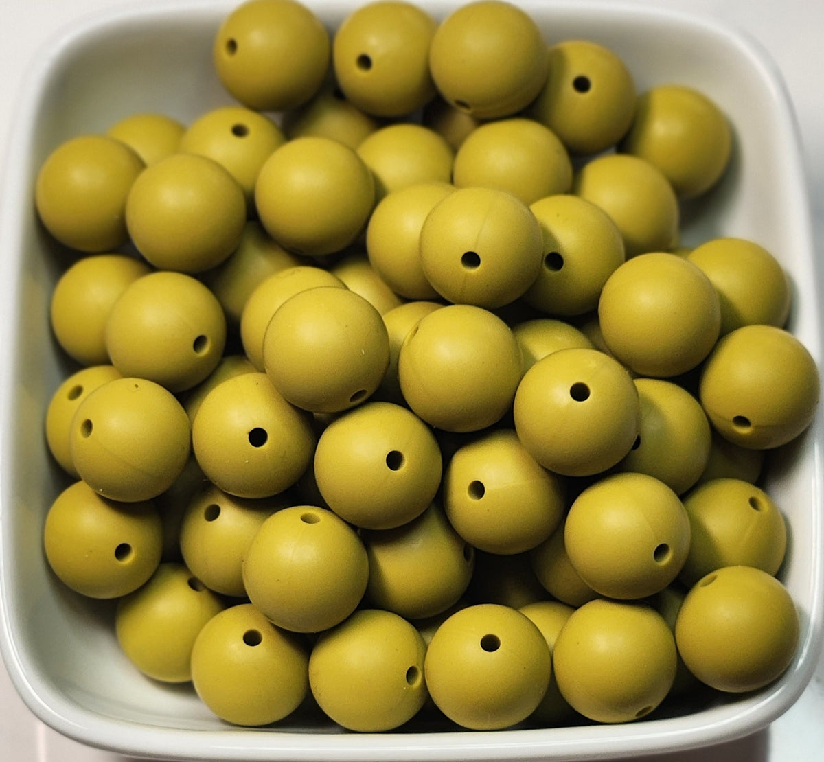 15 mm Solid Silicone Beads 20 pack