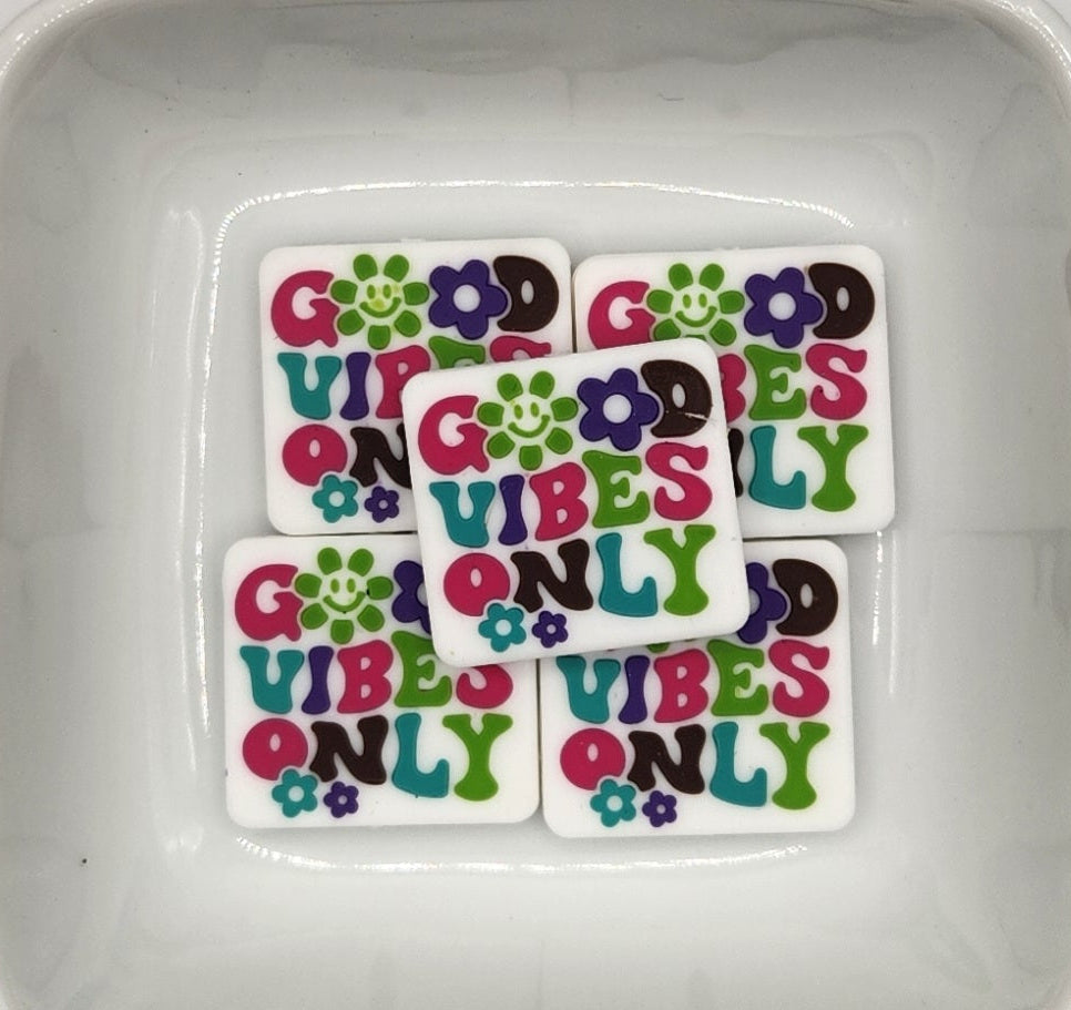 Good Vibes silicone focal bead