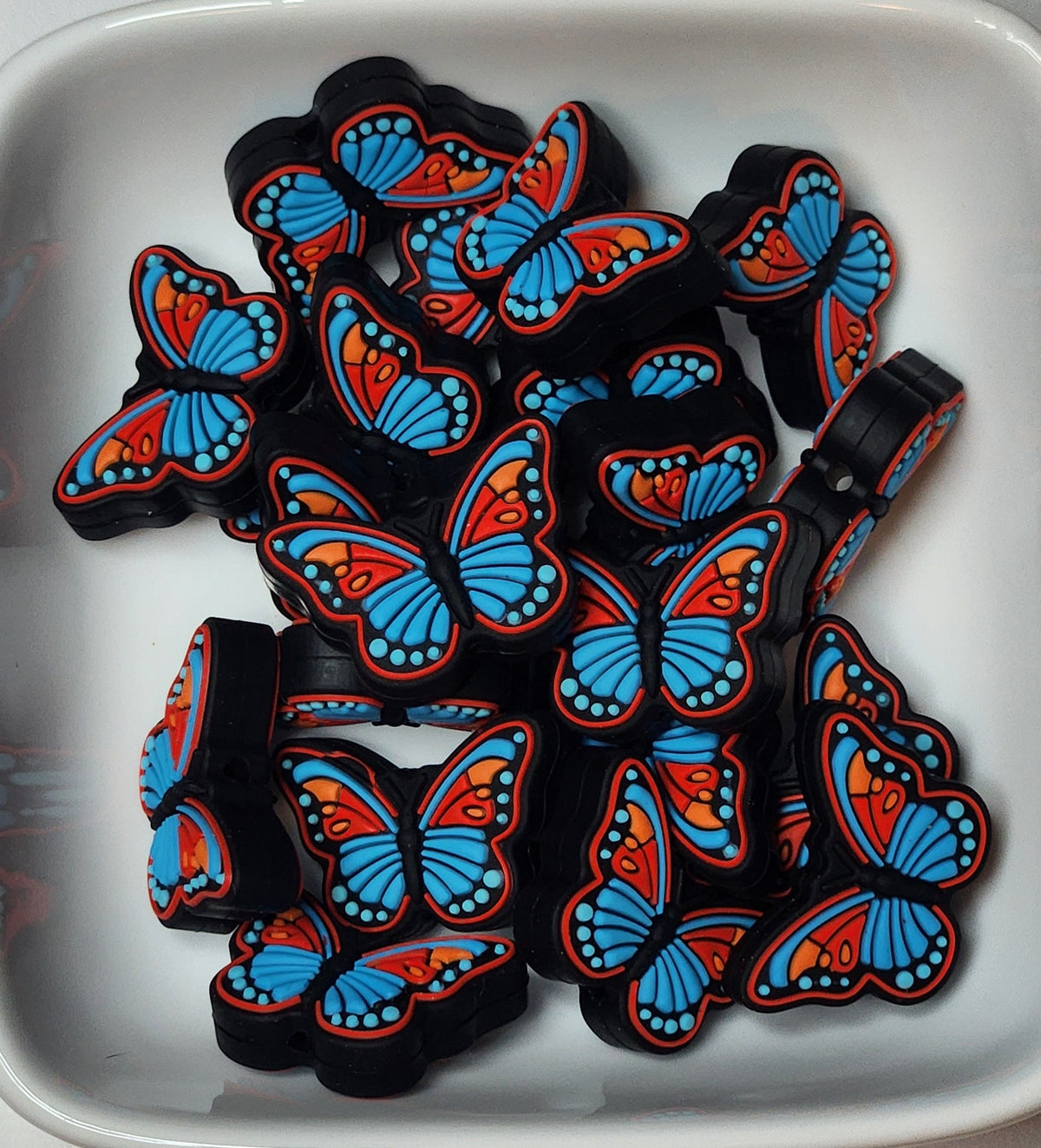 Butterfly Silicone focal beads