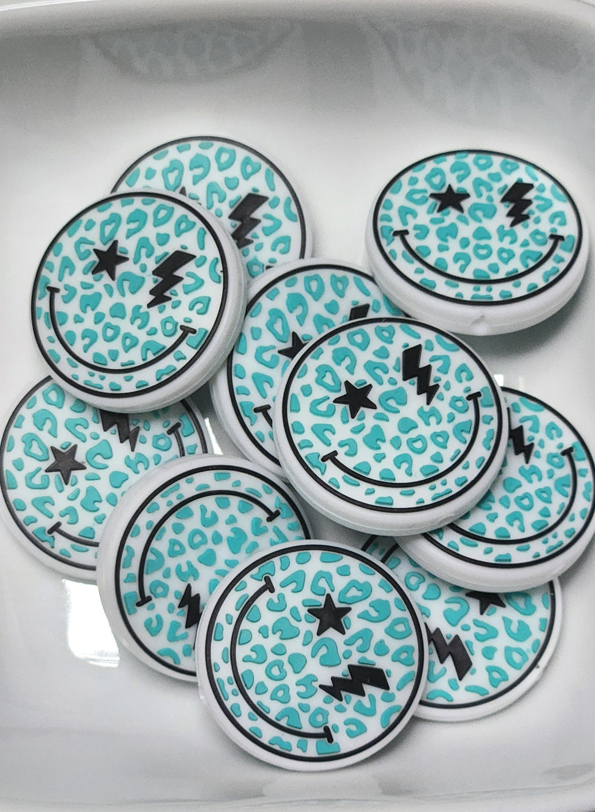 Smiley Silicone focal beads