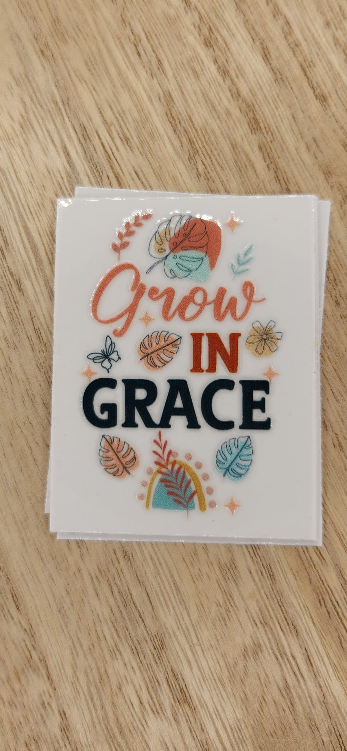 Grow in Grace -2 by 2.25 inches Mini UVDTF
