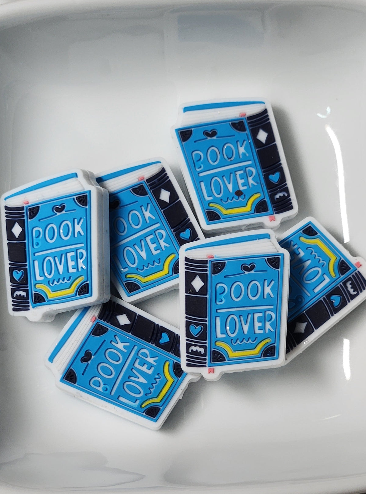 Book Lover Silicone focal bead