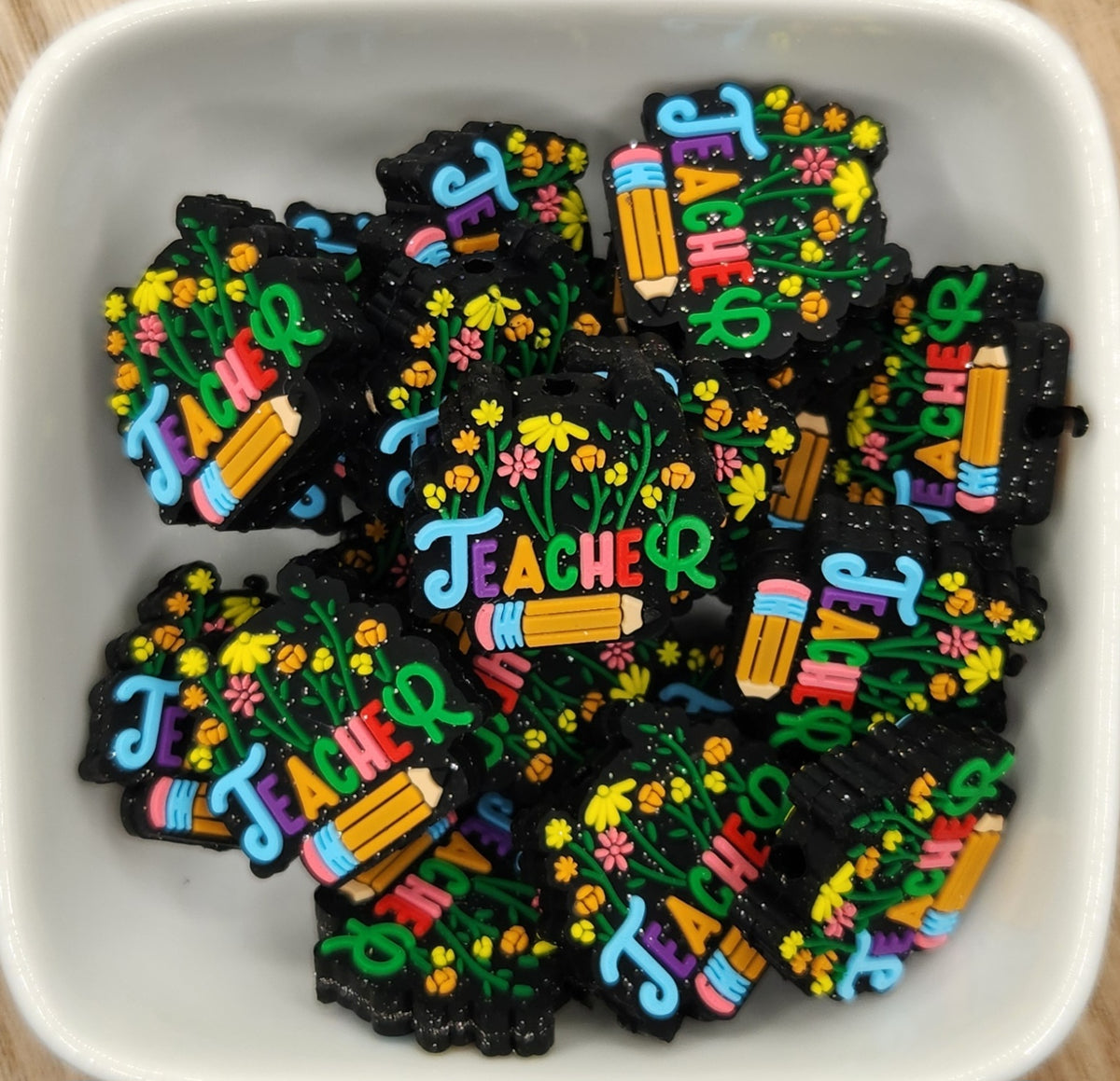Teacher Silicone focal bead