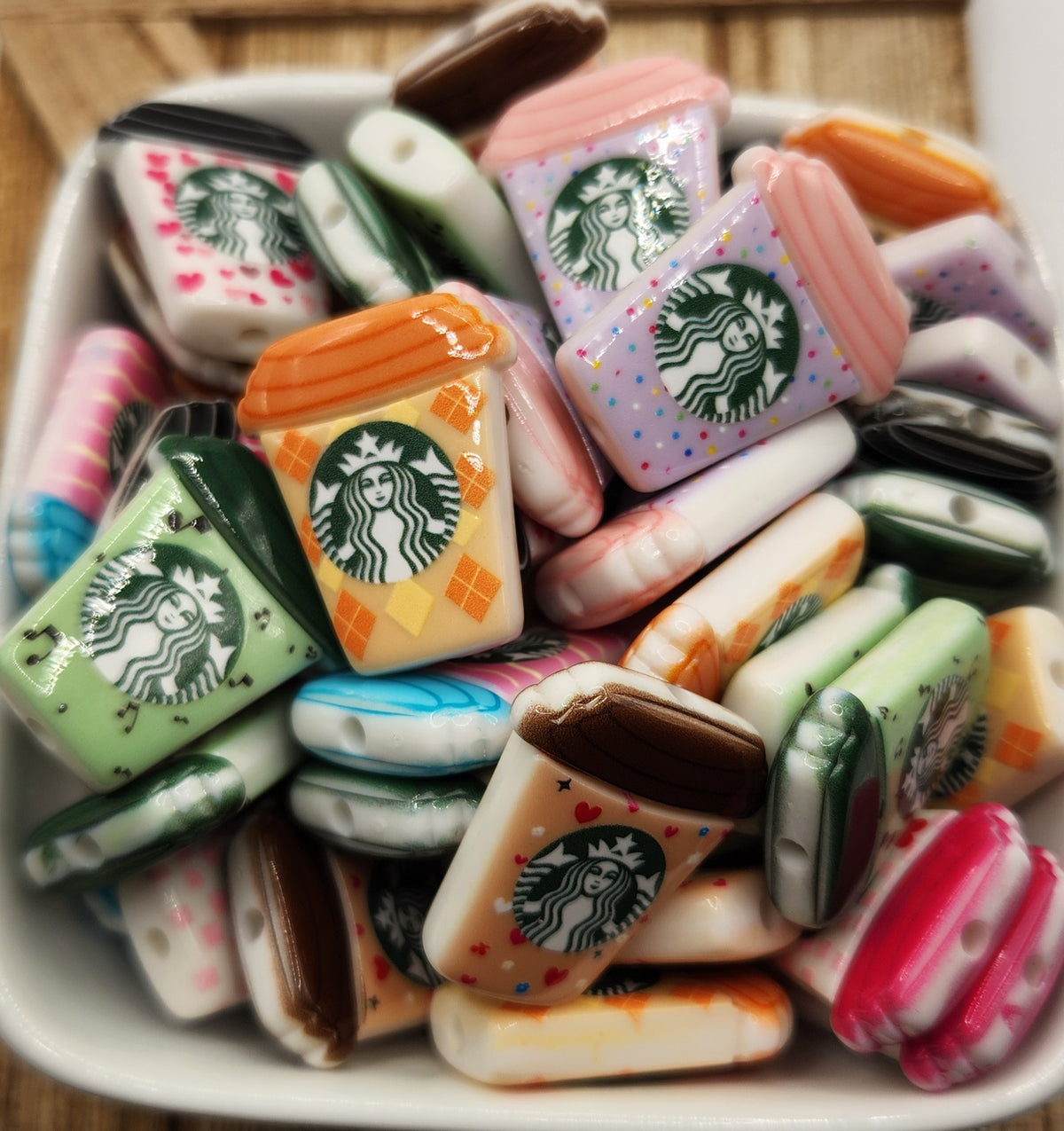 Acrylic Coffee Cup focal beads