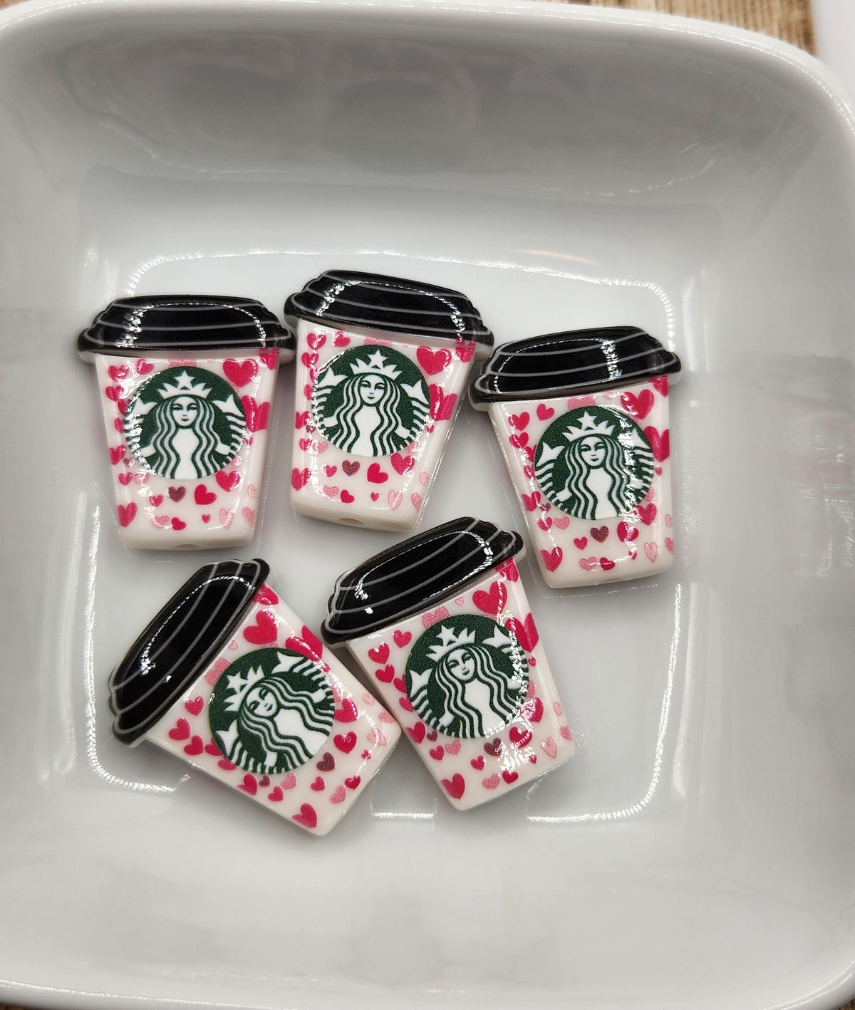 Acrylic Coffee Cup focal beads