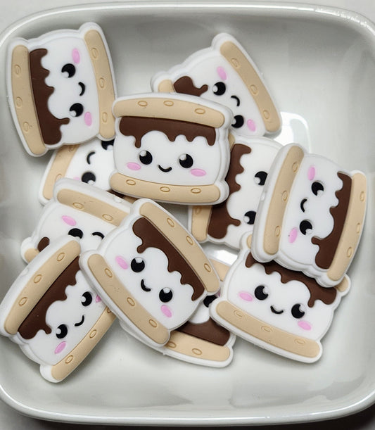Smores Silicone focal bead